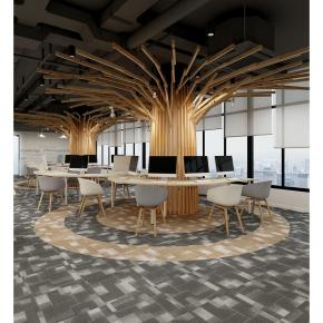 Customize Office Nylon Printed Carpet Tiles -YNCT06